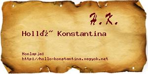 Holló Konstantina névjegykártya